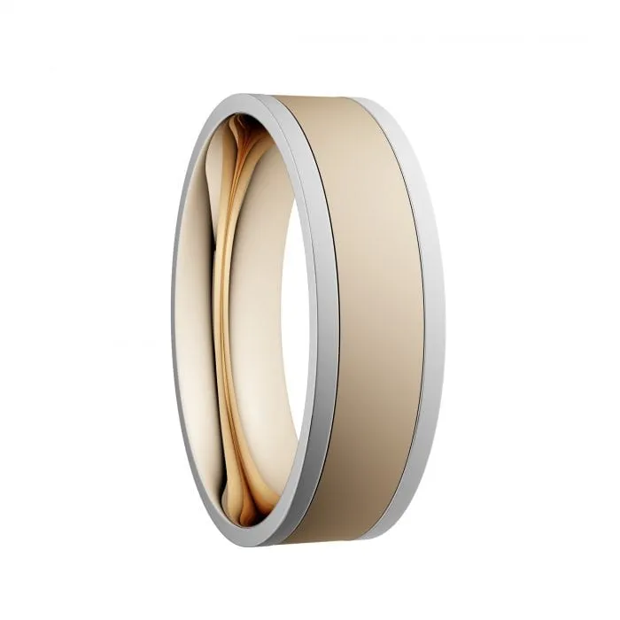 1 Mens Two Tone Wedding Ring 1...