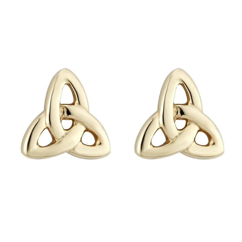 10k Gold Small Trinity Knot Stud Earrings 1...