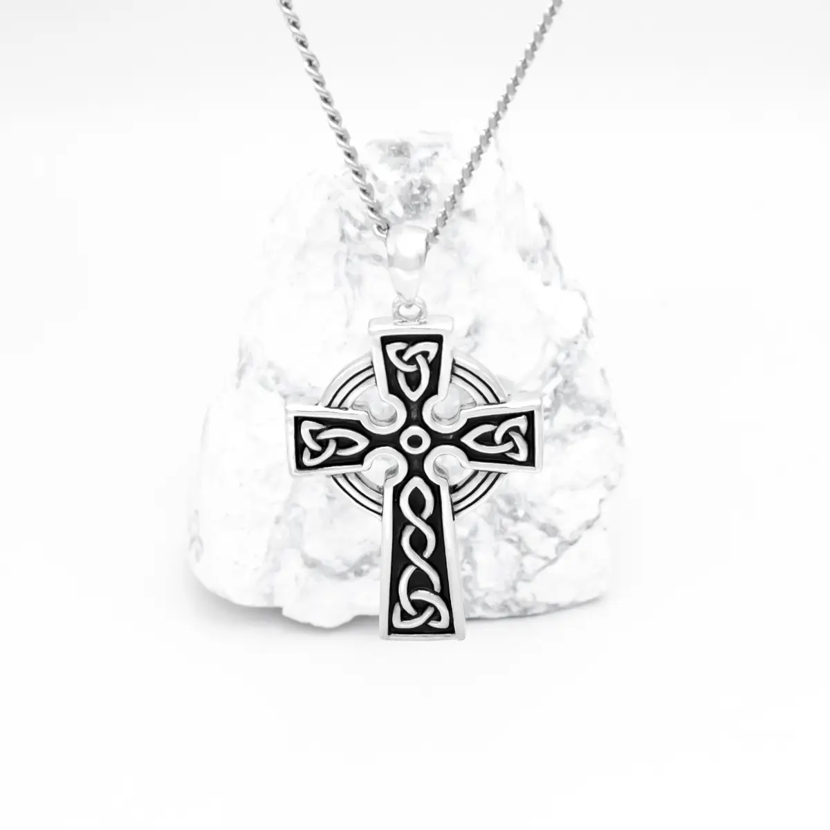 4 Oxidised Silver Celtic Cross Pendant 4...