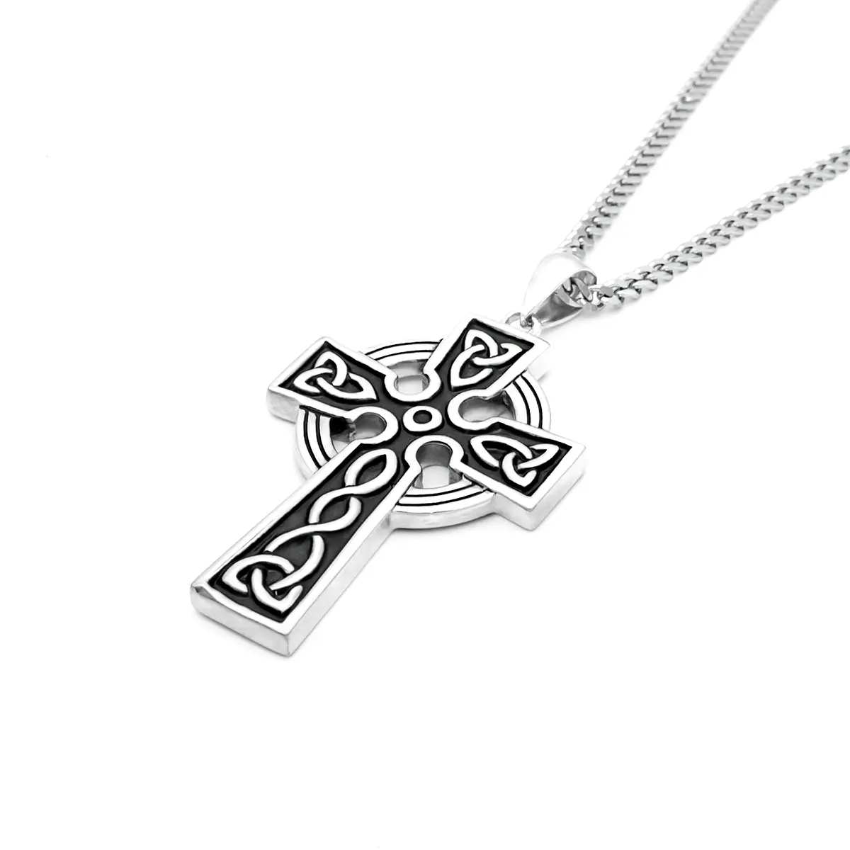 5 Oxidised Silver Celtic Cross Pendant 5...