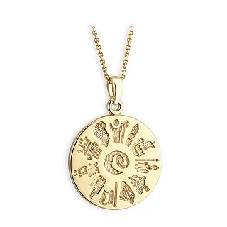 14k Gold History of Ireland Pendant...