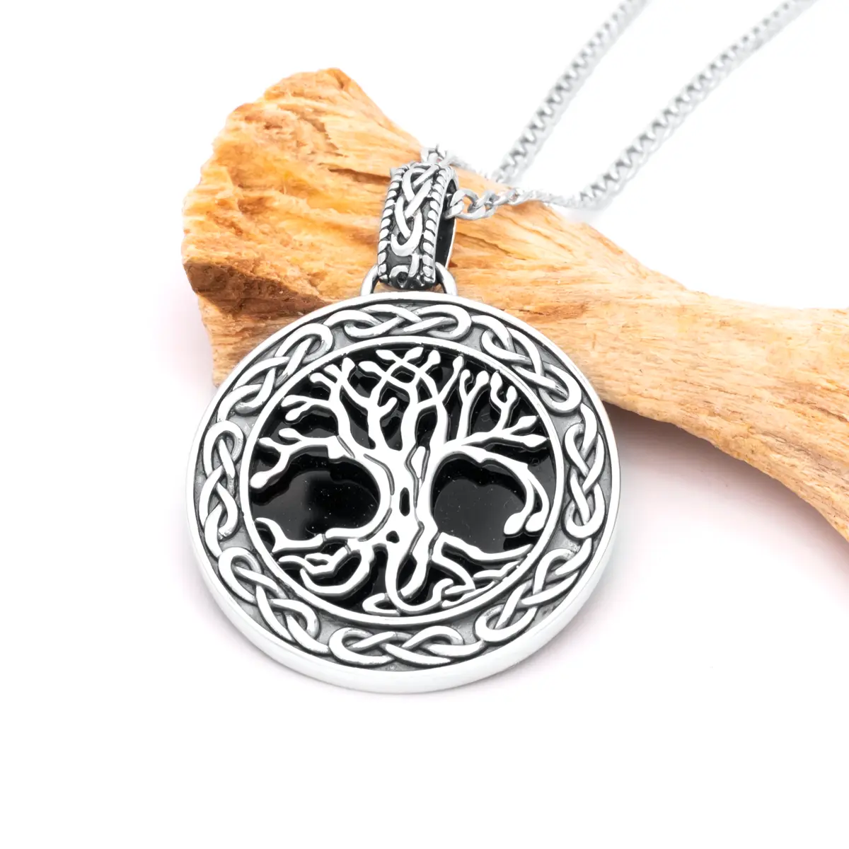 Mens Tree Of Life Silver Pendant 2...