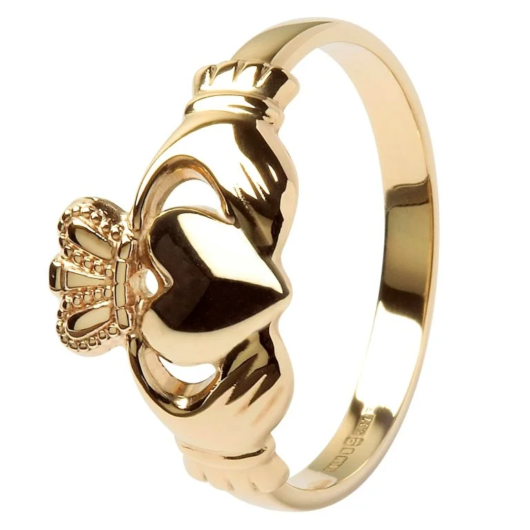 Ladies Irish Claddagh Ring in 10k Gold...