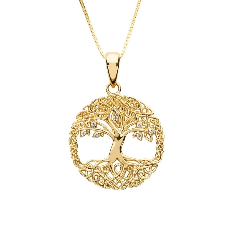 10k Gold Celtic Tree of Life Necklace...