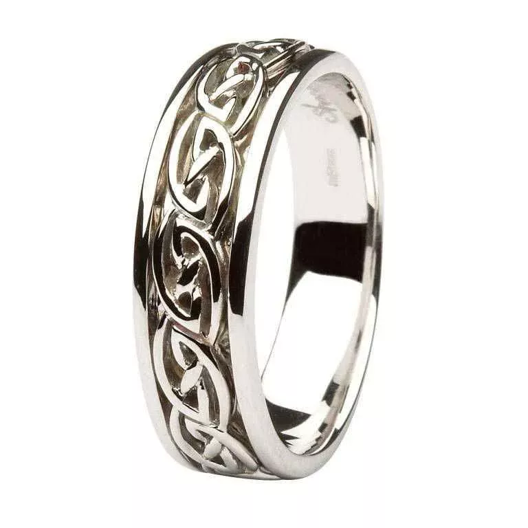 Gents Gold Wedding Ring Celtic Knot Design 14IC18W 1