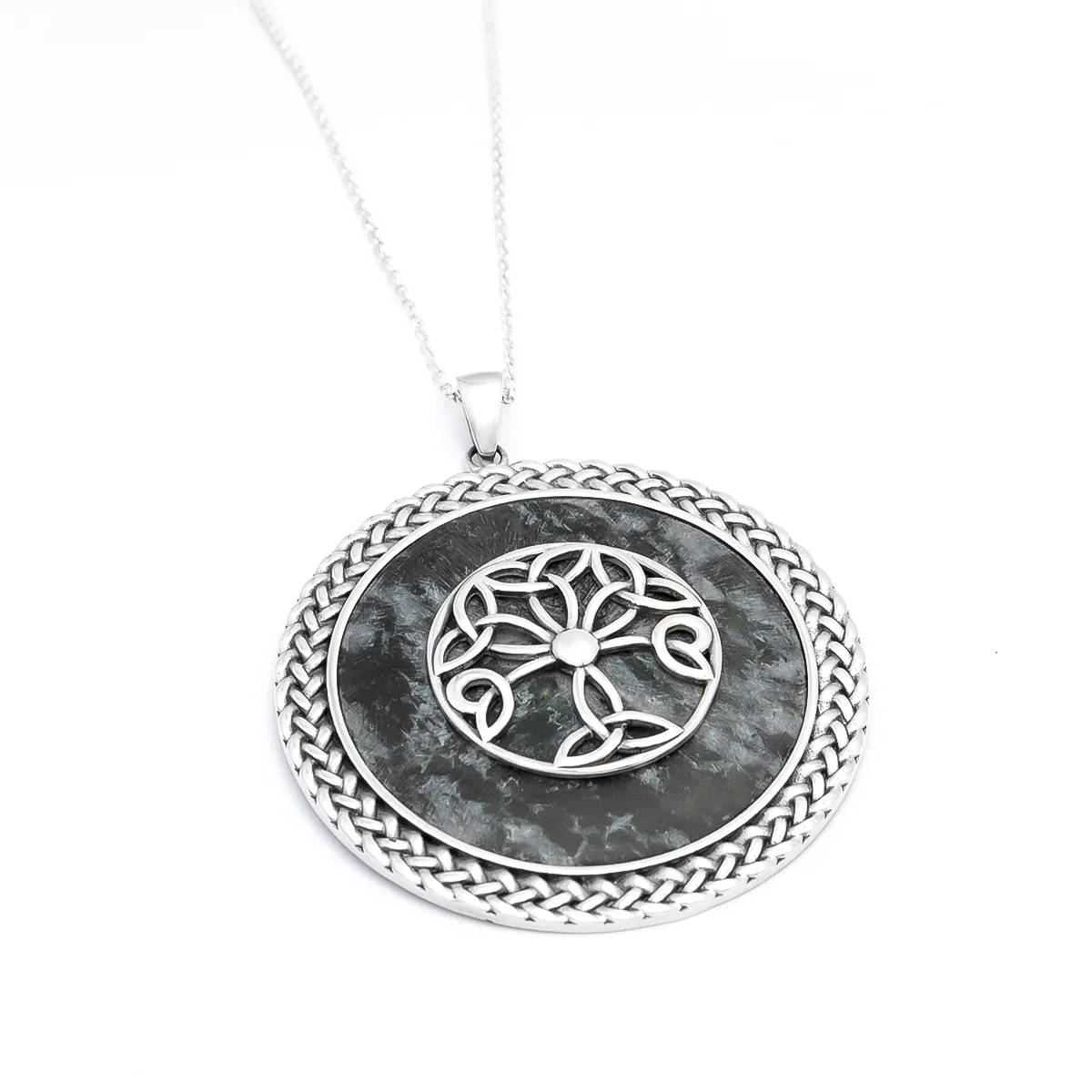 Connemara Marble Large Celtic Tree of Life Pendant Photo 3 