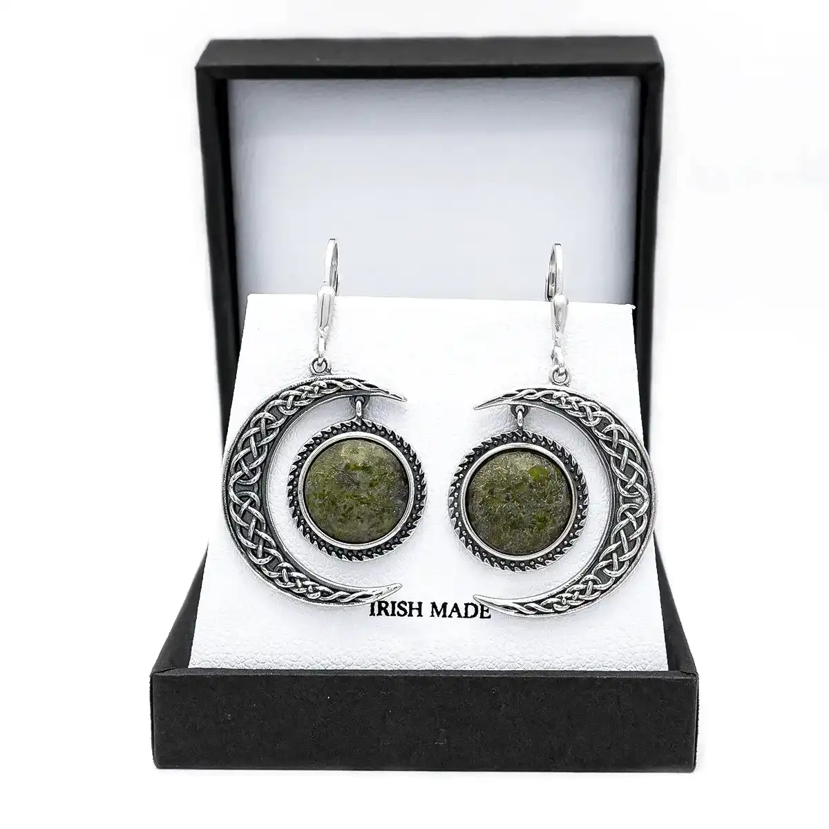 Earring Connemara Marble Celtic Sterling Silver 1...