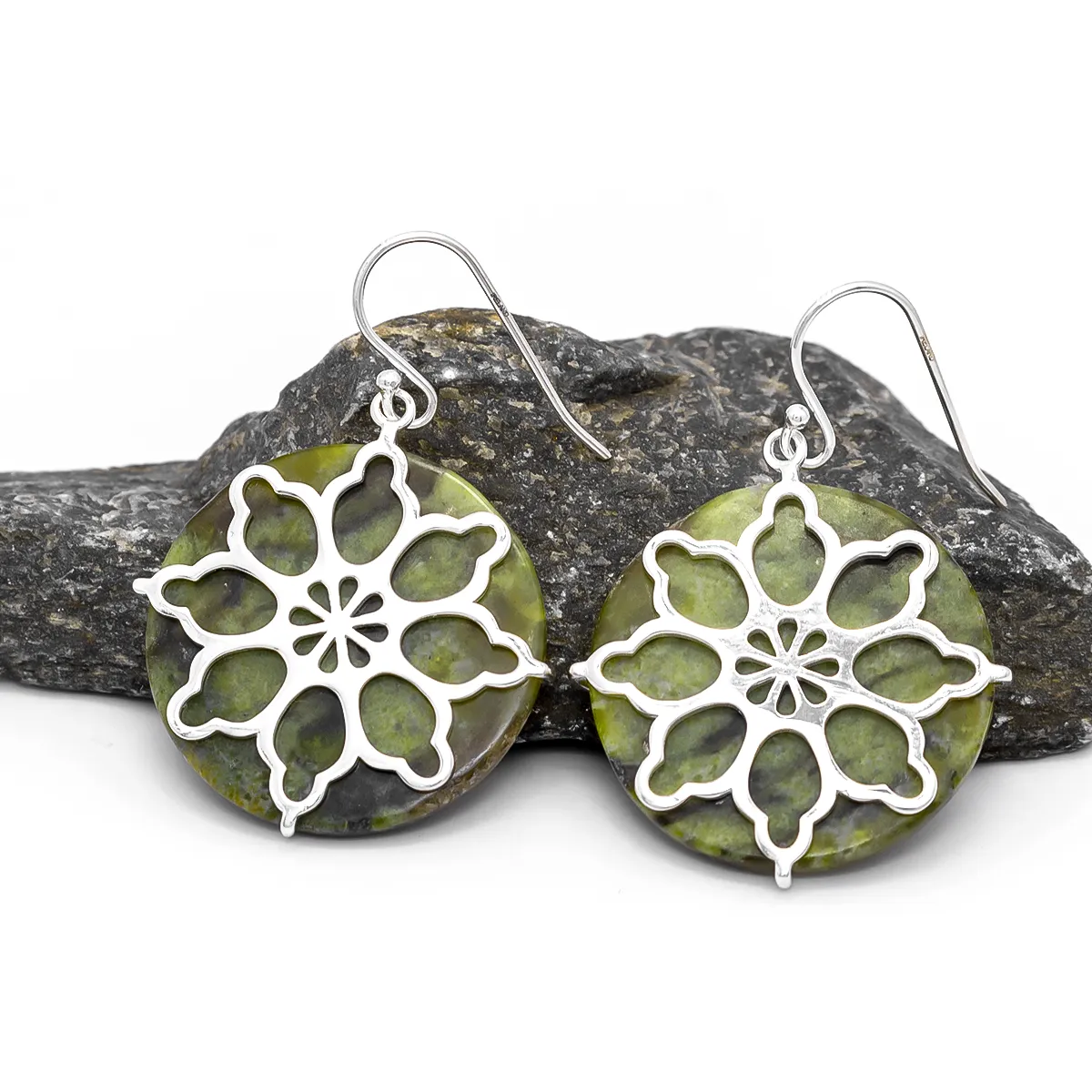 Connemara Marble Celtic Earrings