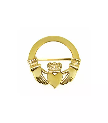 10k Gold Claddagh Brooch 1