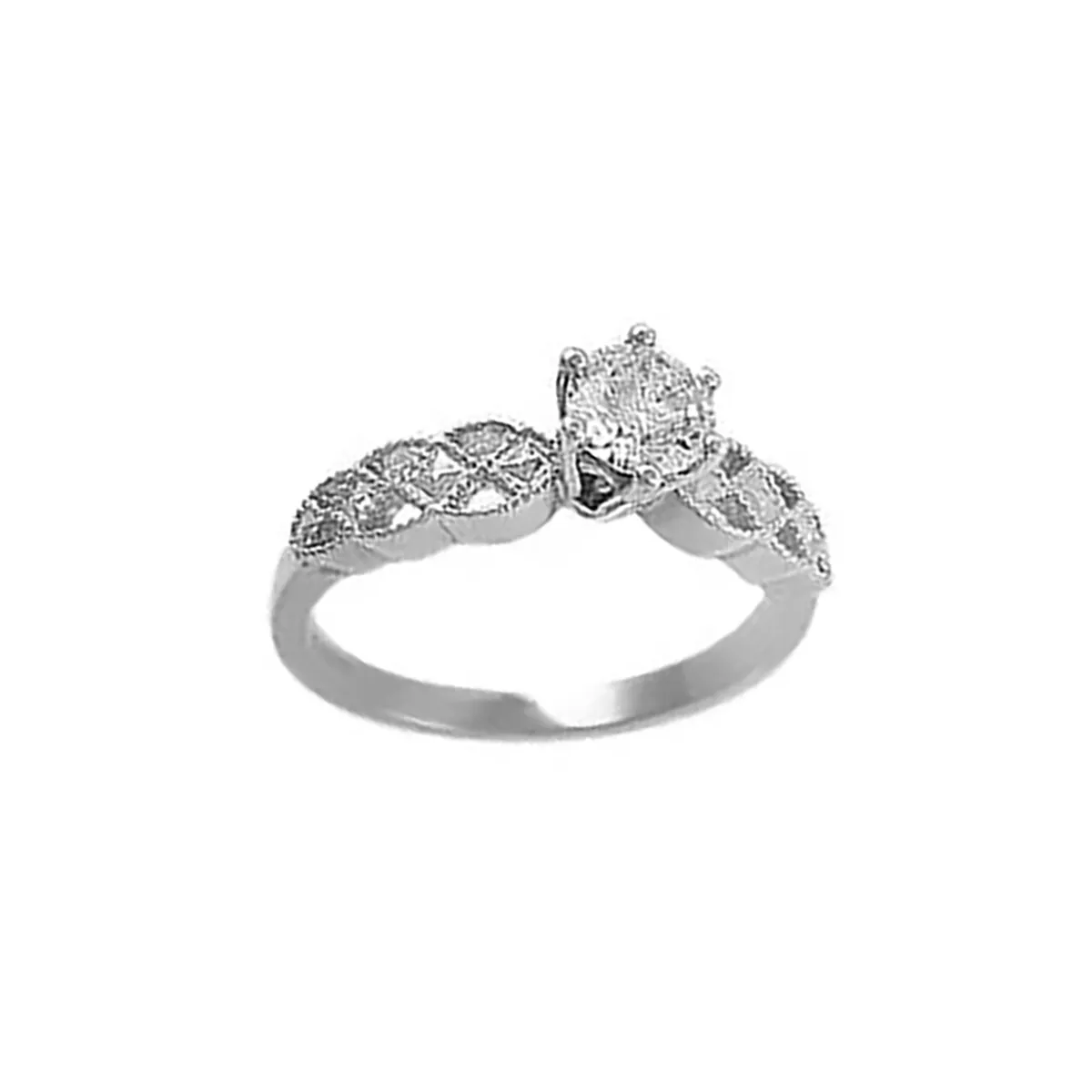 Single Stone Diamond Celtic Solitaire Ring