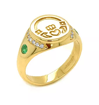 Gold And Emerald Mens Seal Ring 2 2...
