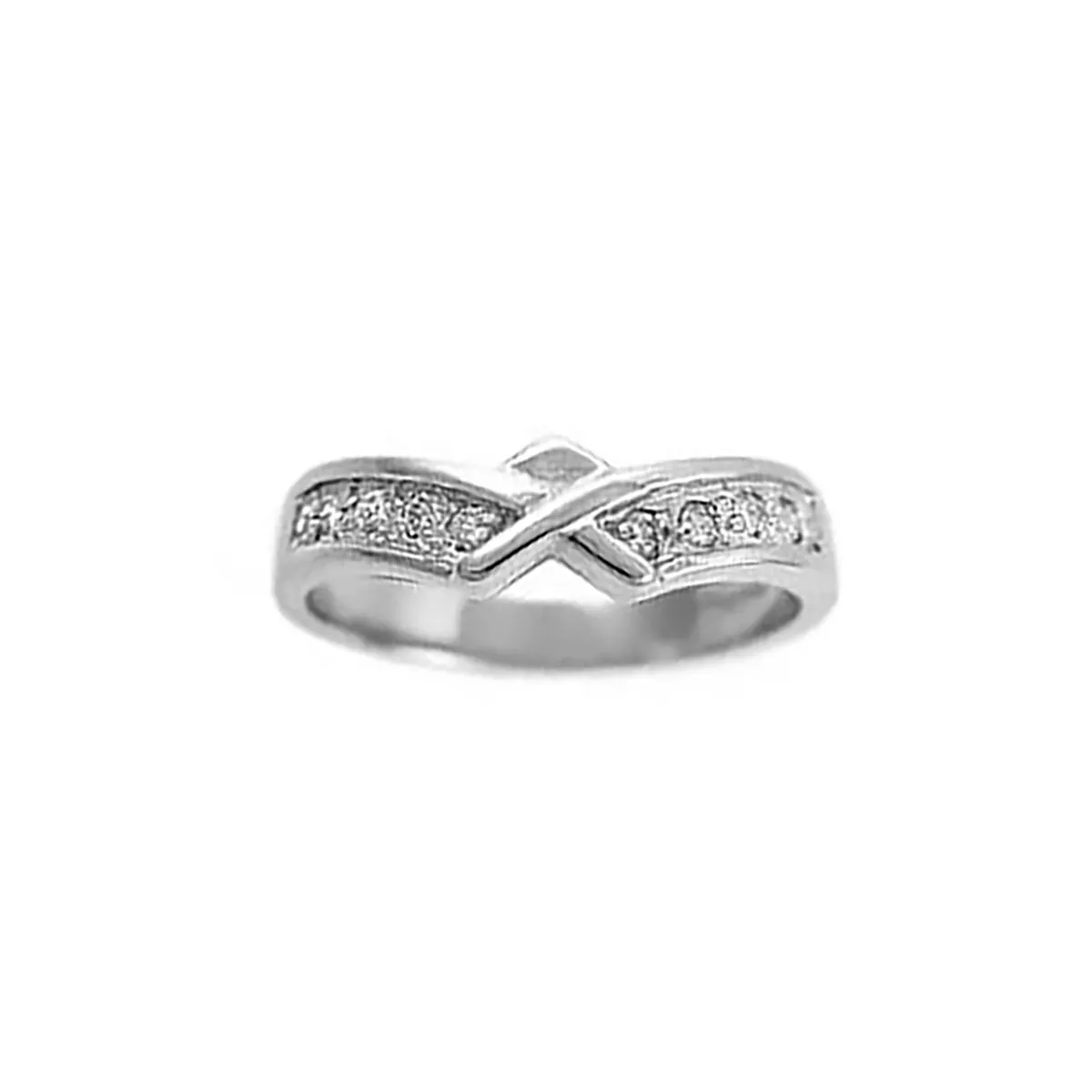 White Gold Celtic Wedding Ring With Brilliant Cut Diamond...