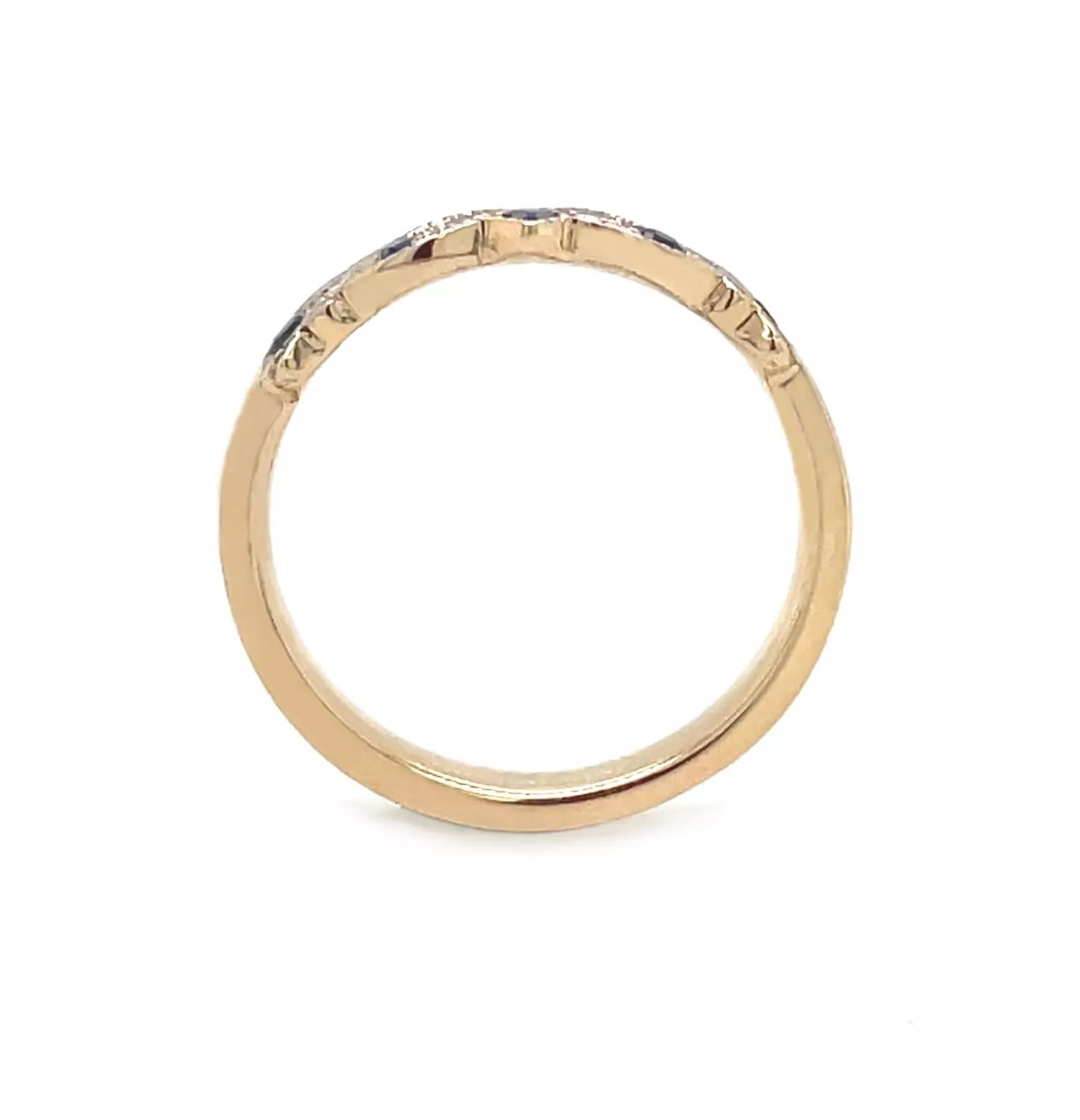 Sapphire And Diamond Claddagh Wedding Ring 3 3