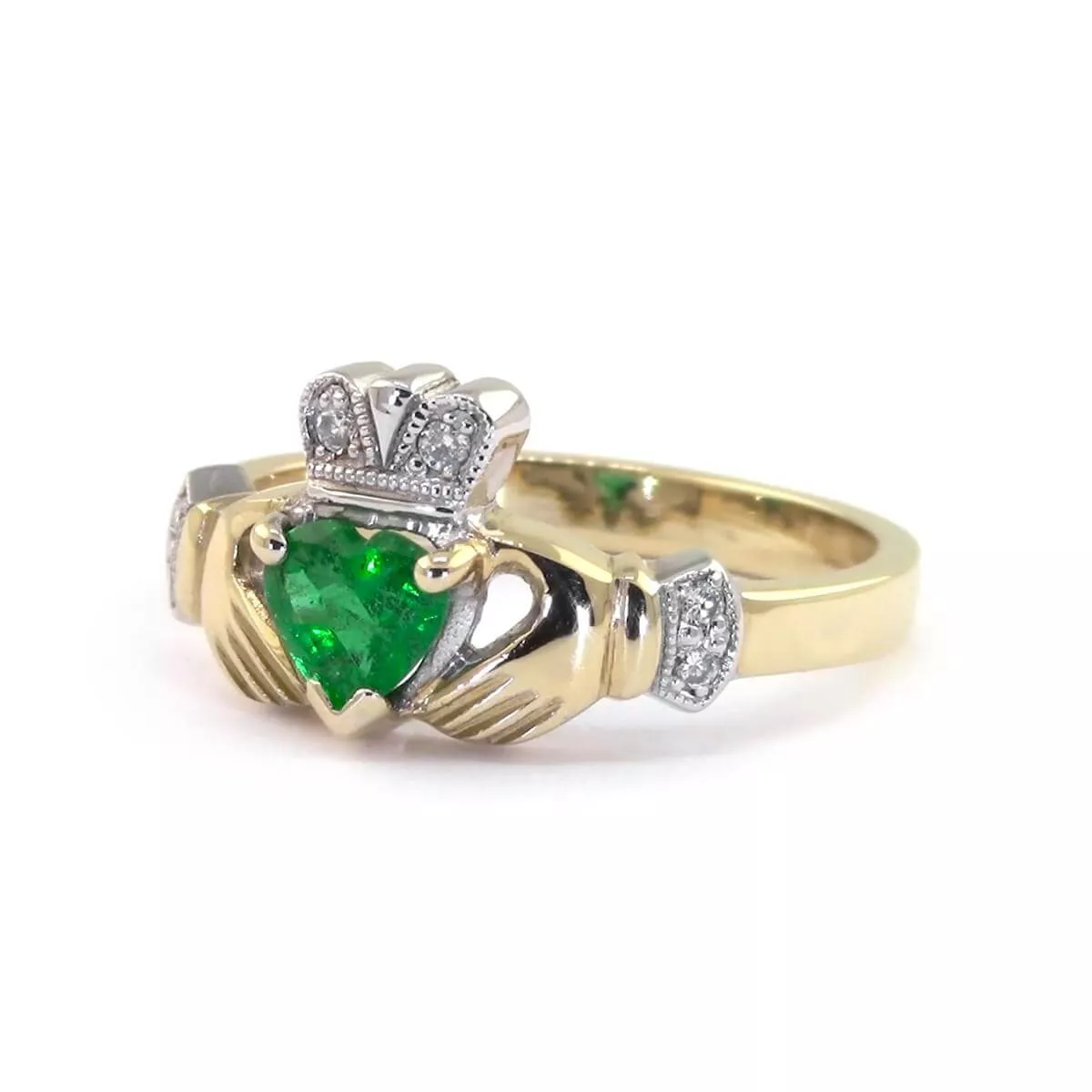 4 Claddagh Ring With Emerald 4 4...