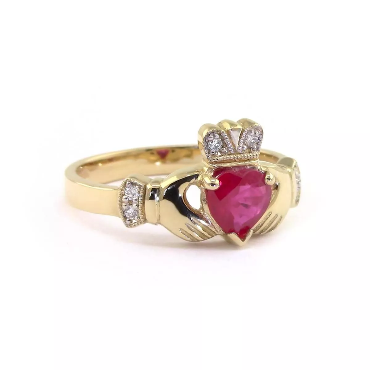 Claddagh Ruby Ring 4 5...