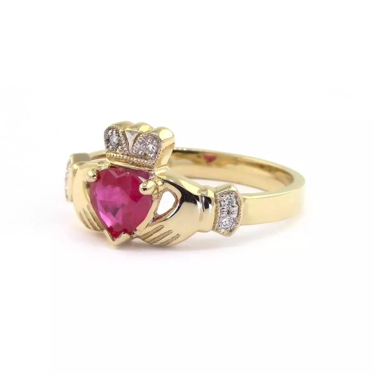 Claddagh Ruby Ring 5 6...