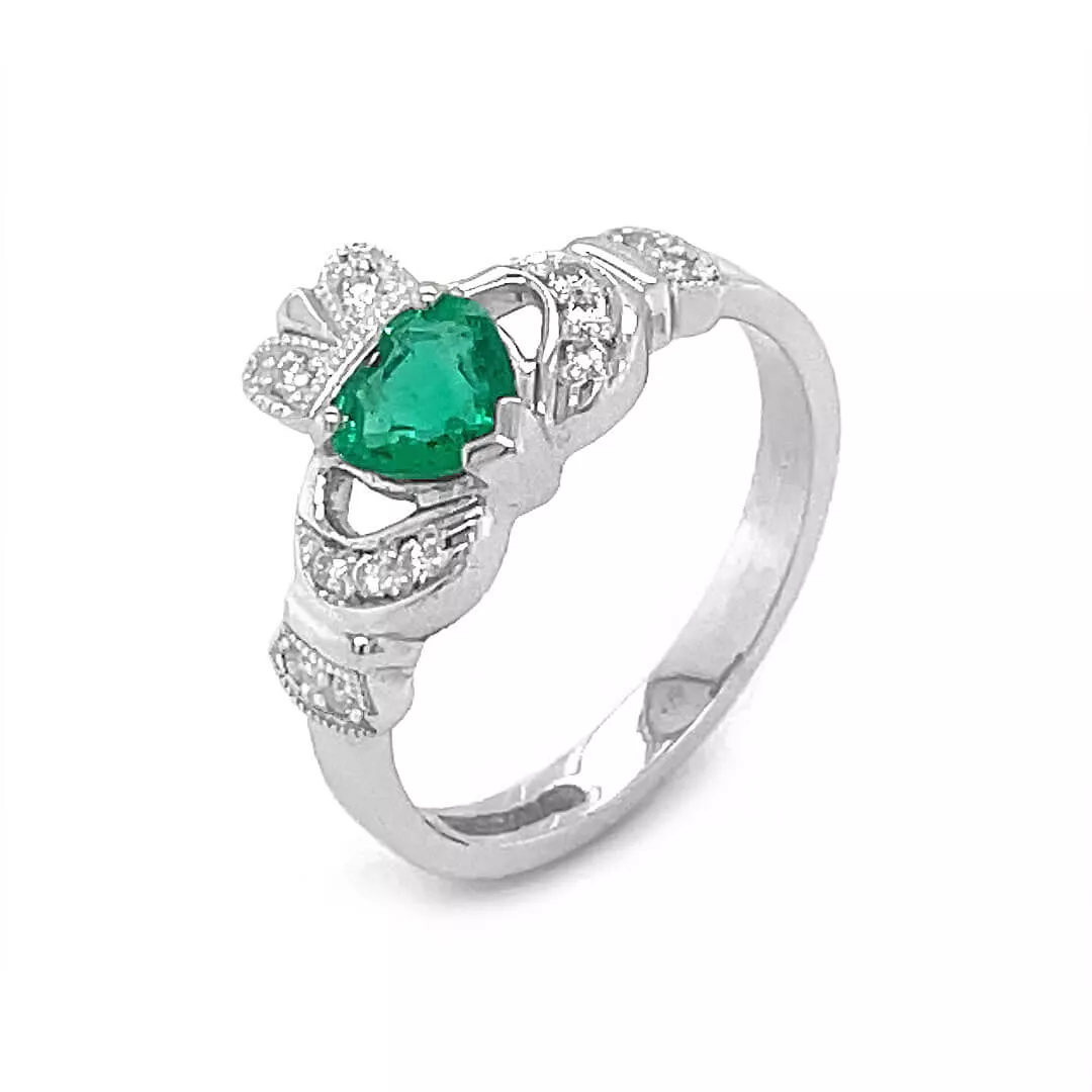 Claddagh Emerald Ring 2 2