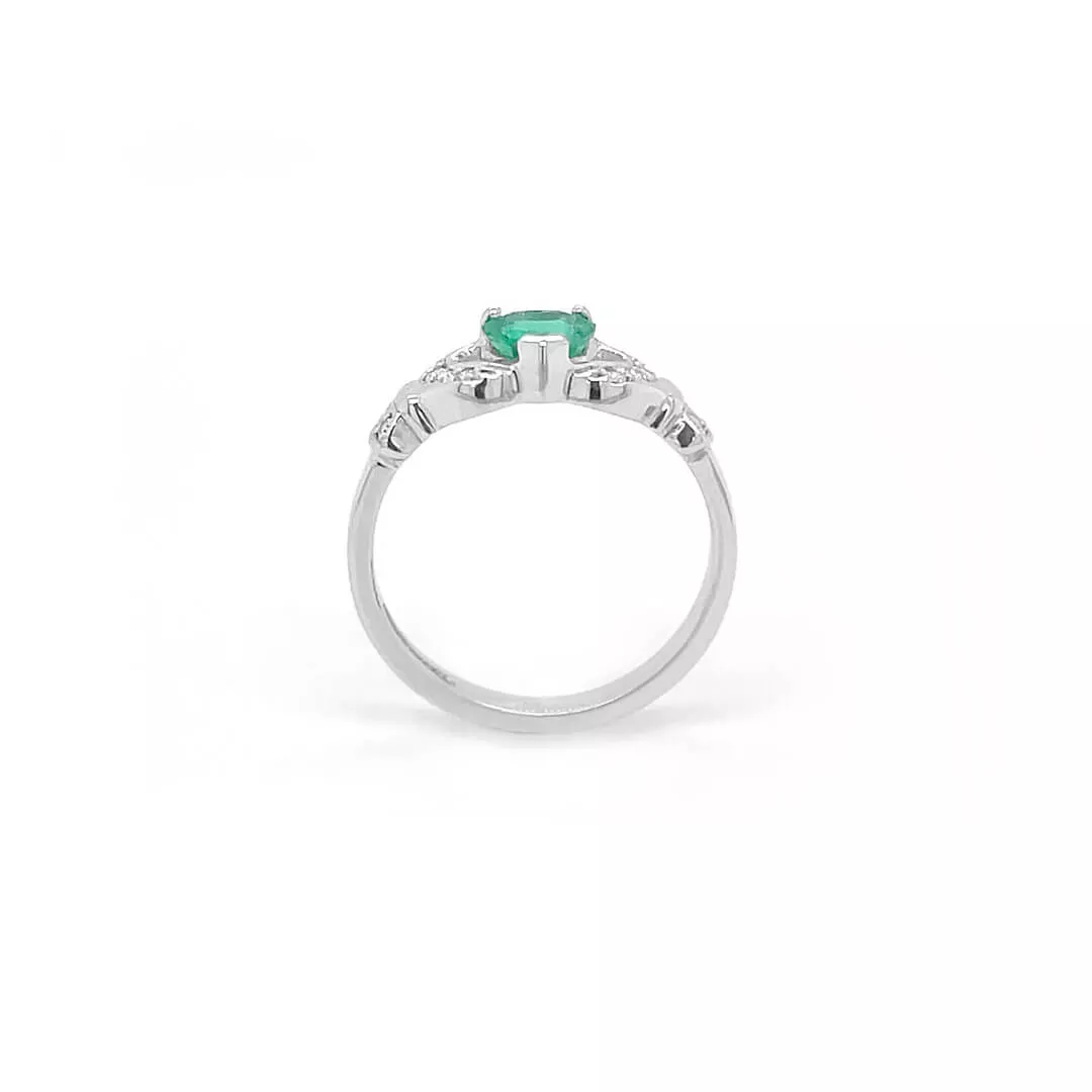 Claddagh Emerald Ring 3 3...