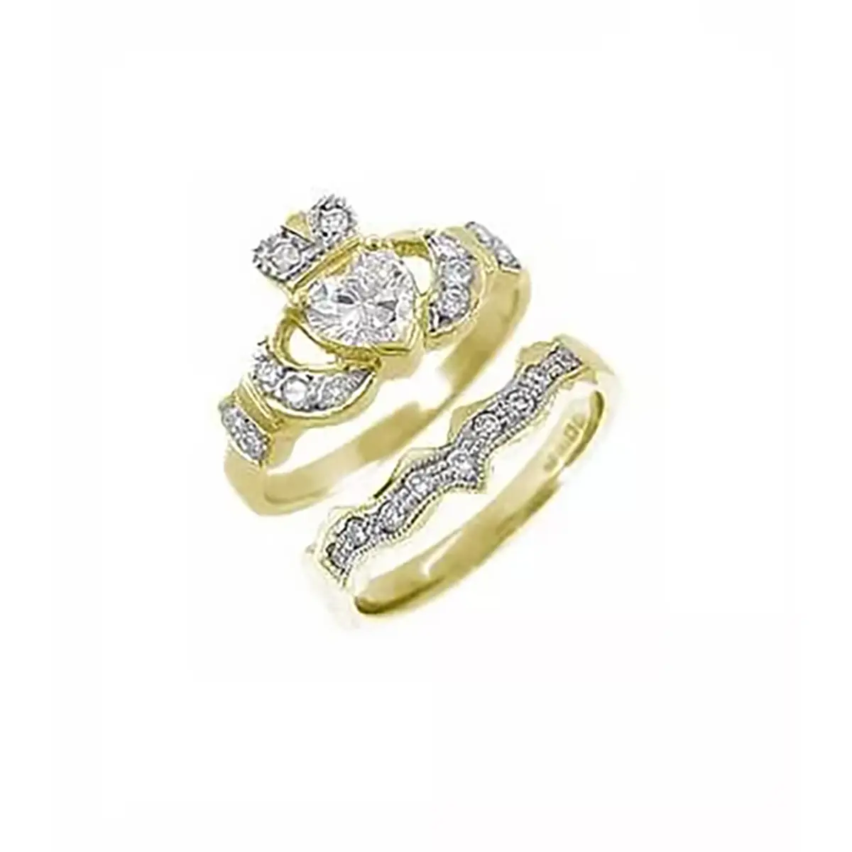 __1_claddagh Wedding Ring Set