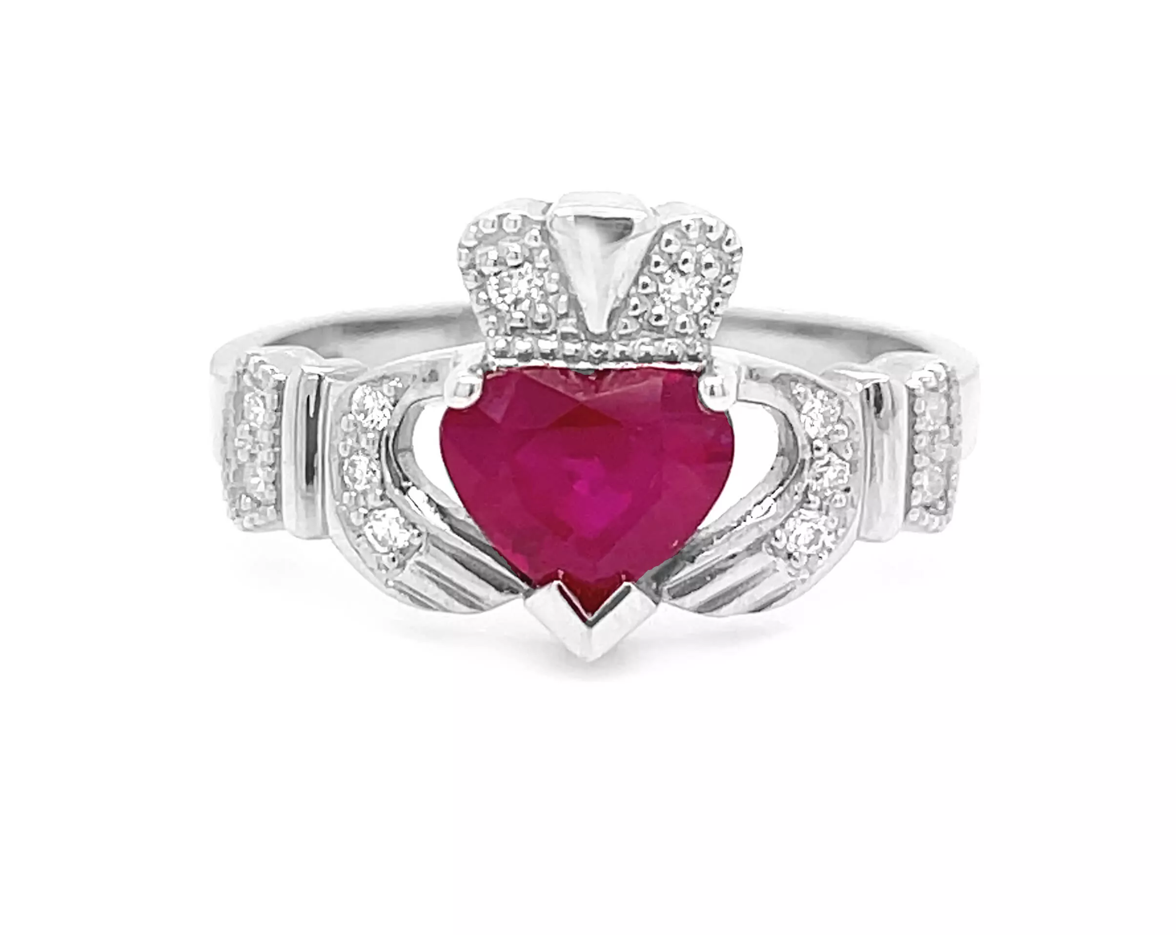 Ruby Claddagh Engagement Ring 1 1