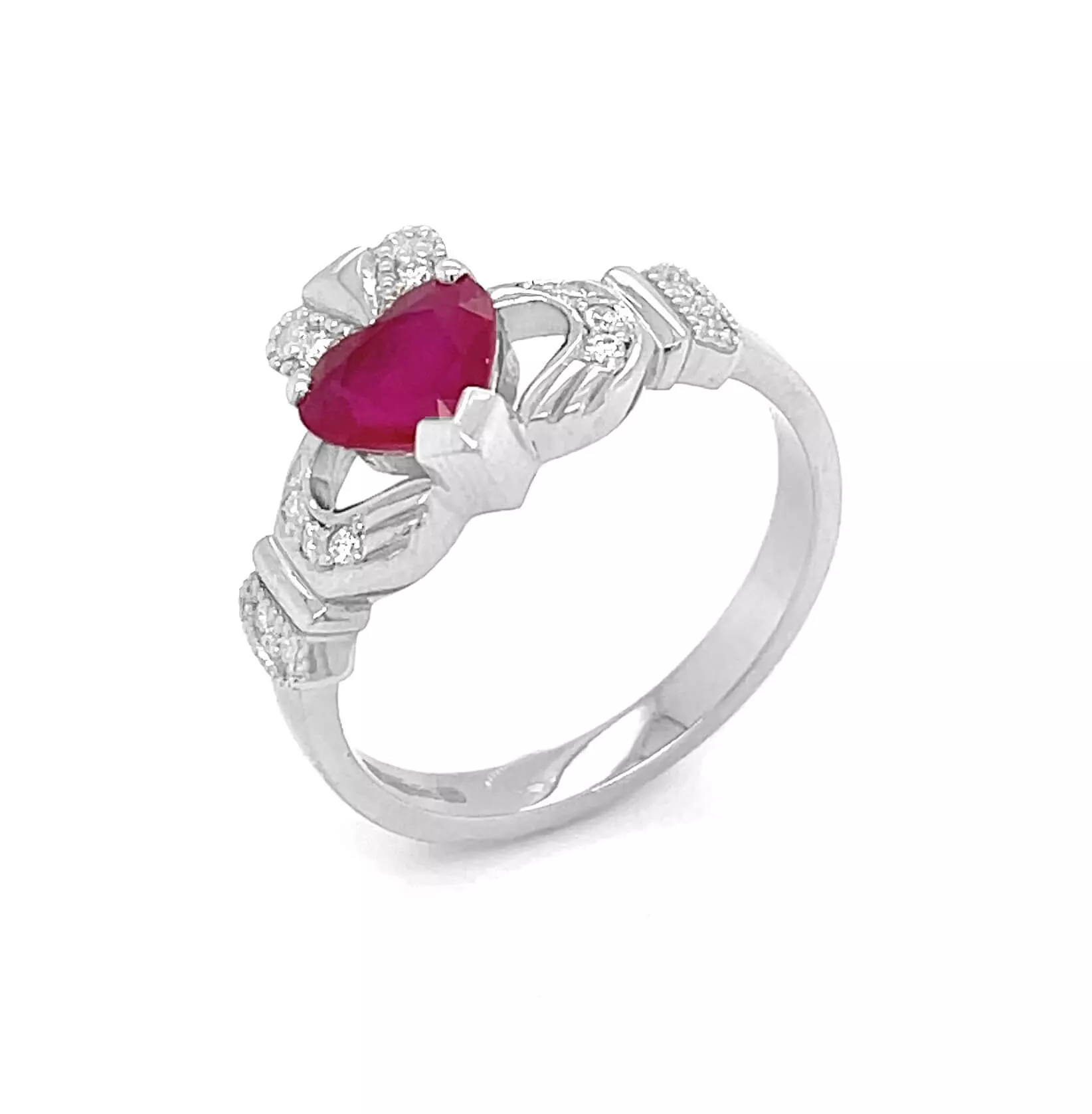 Ruby Claddagh Engagement Ring 2 2