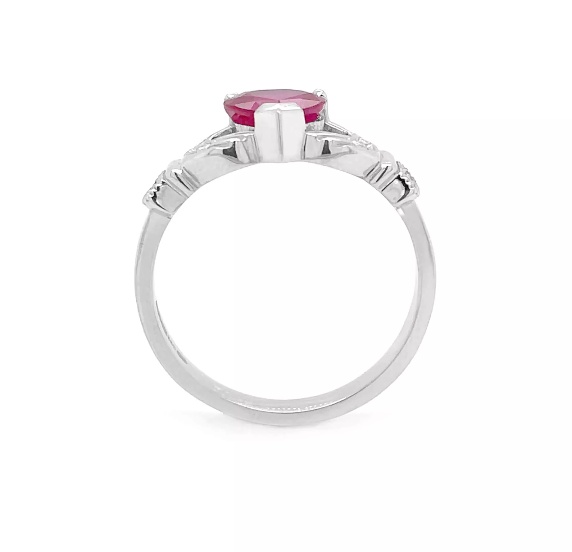 Ruby Claddagh Engagement Ring 3 3...