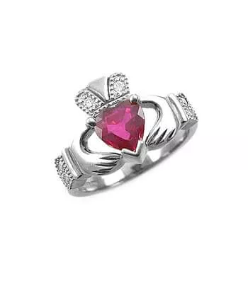 Claddagh Ring Ruby 6 1...