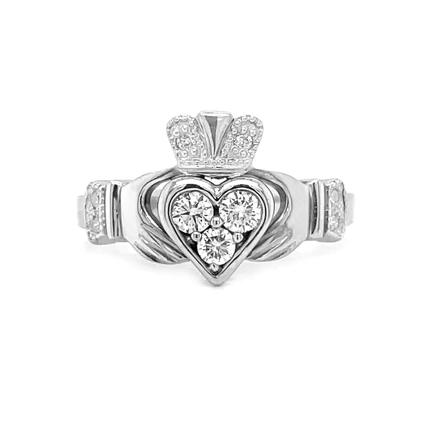 0.31cts Diamond Claddagh Engagement Ring