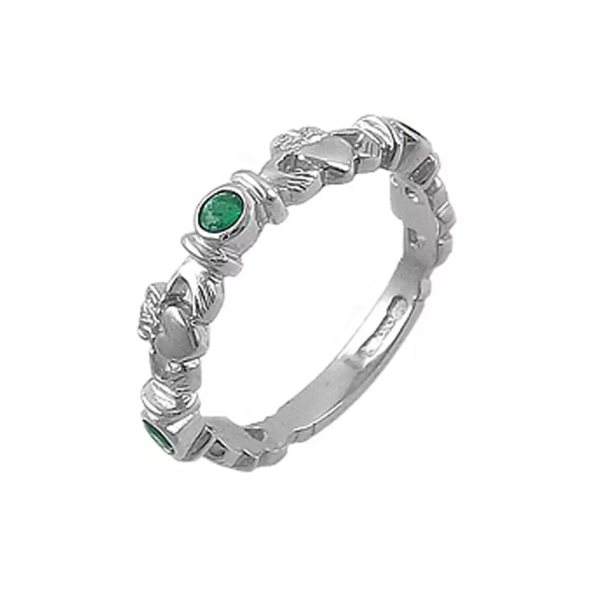 _11_White Gold 3 Stone Emerald Claddagh Wedding Ringwebp%20celtic Cross Necklace 2webp