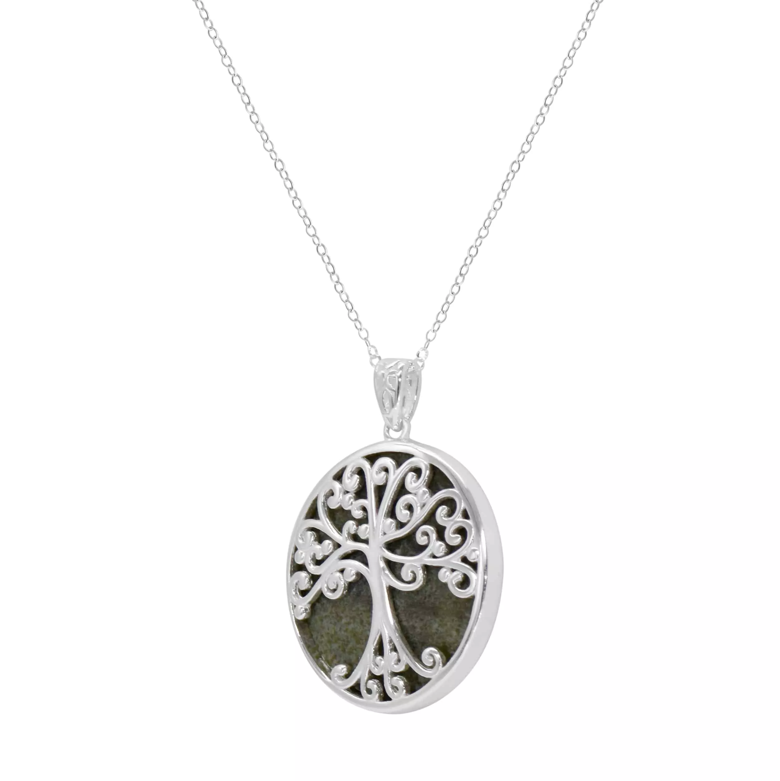 Tree Of Life Connemara Marble And Sterling Silver