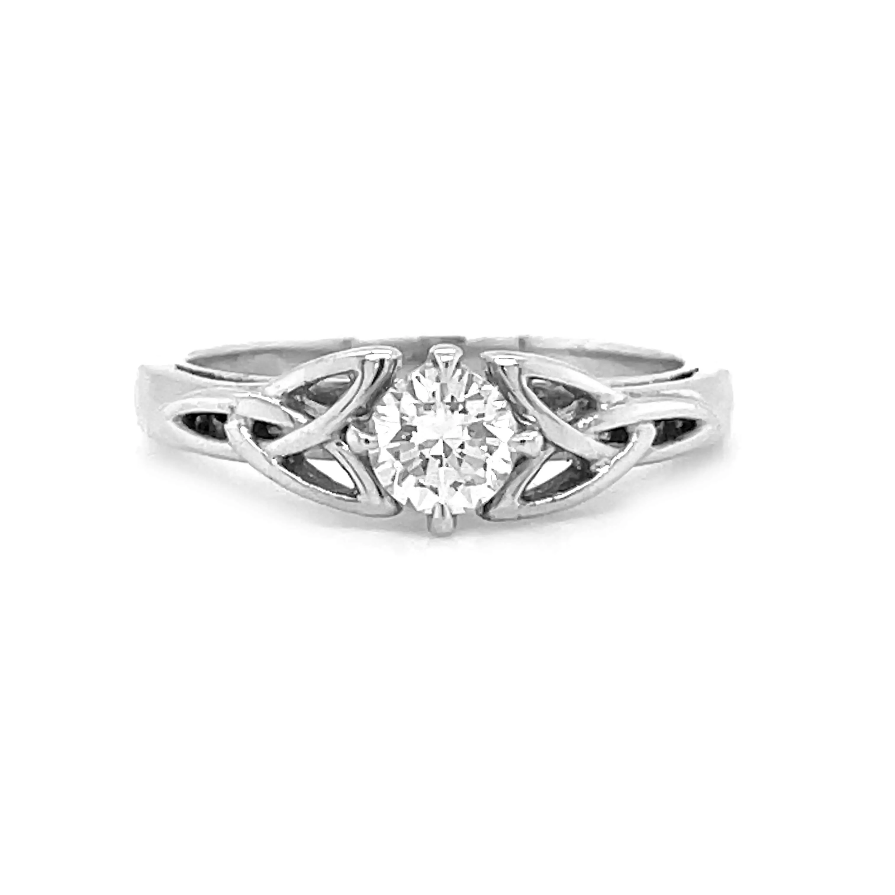 Celtic Diamond Engagement Ring Handcrafted In Ireland - Made in Ireland