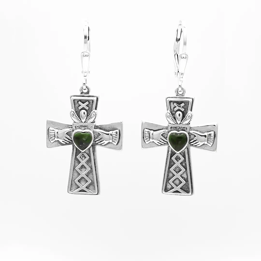 Claddagh Cross Earrings 1...