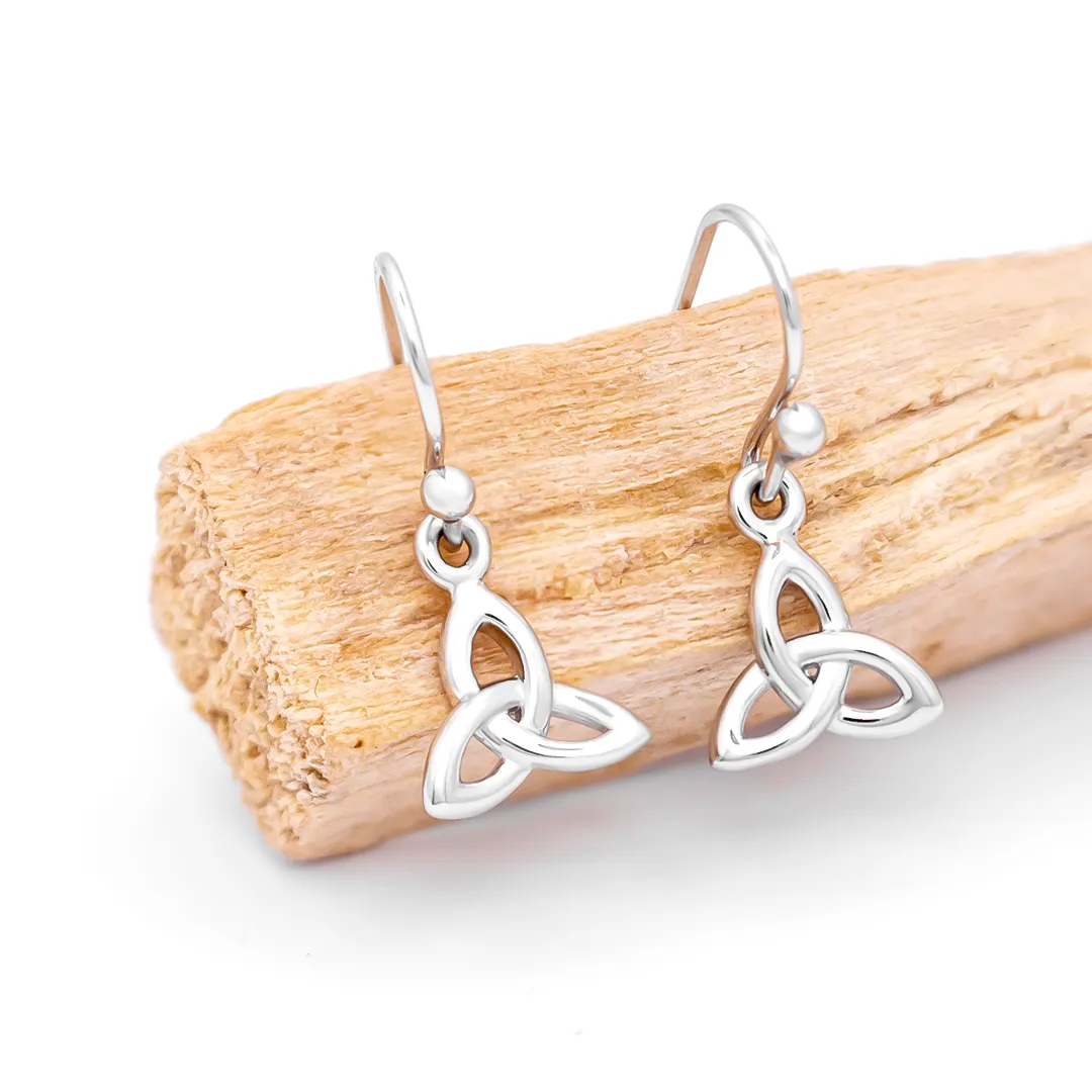 Sterling Silver Trinity Drop Earrings...