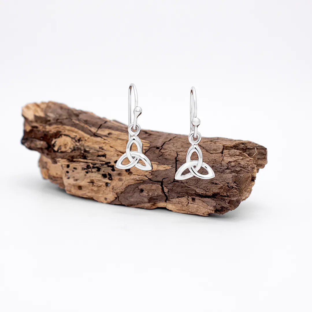 Sterling Silver Trinity Drop Earrings Photo 3 