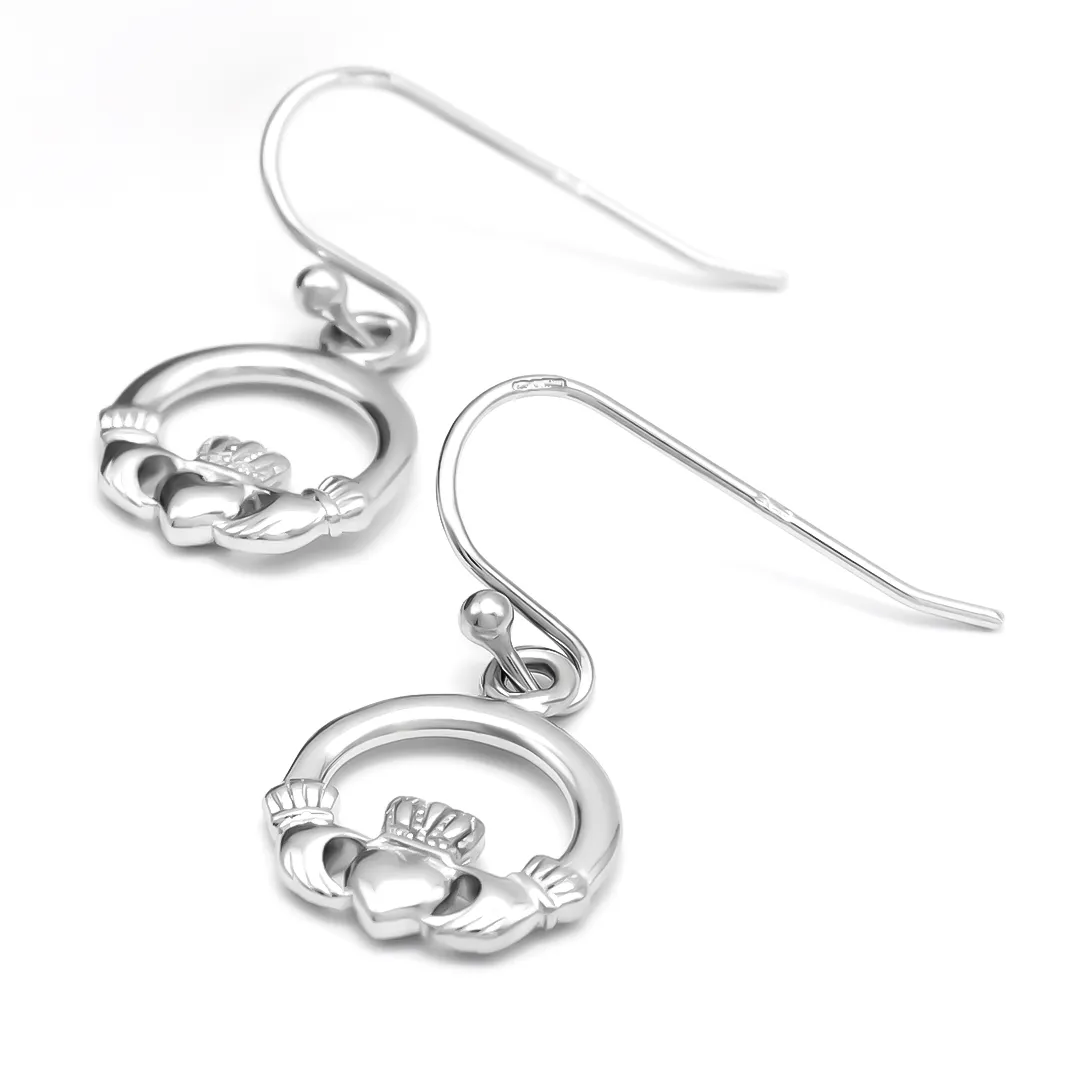 Traditional Claddagh Design Drop Earrings Photo 4 