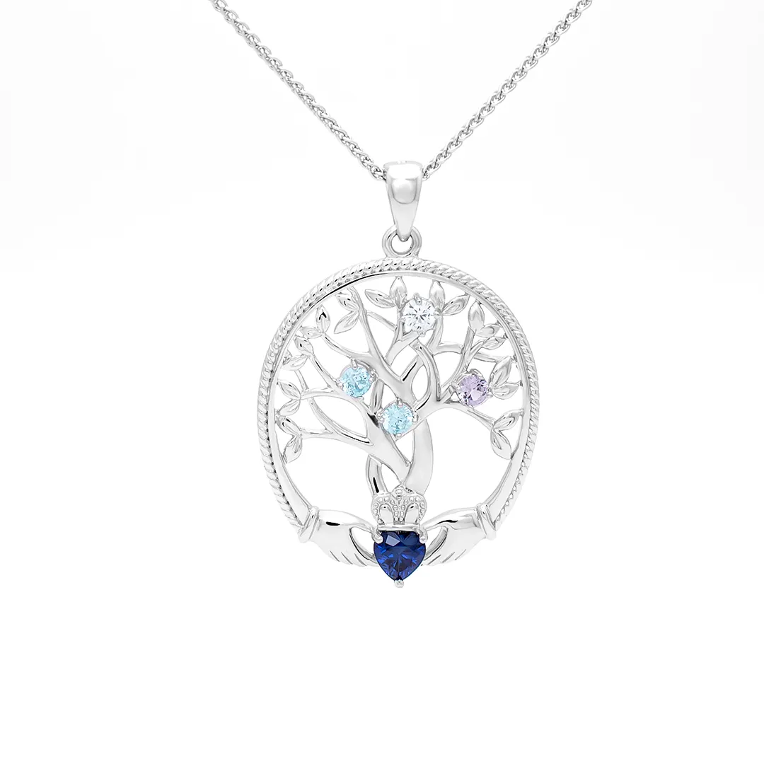 Claddagh Tree Of Life Necklace 1...