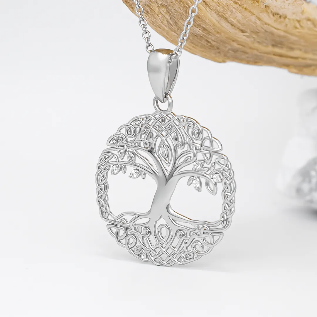 Sterling Silver Celtic Tree of Life Necklace...