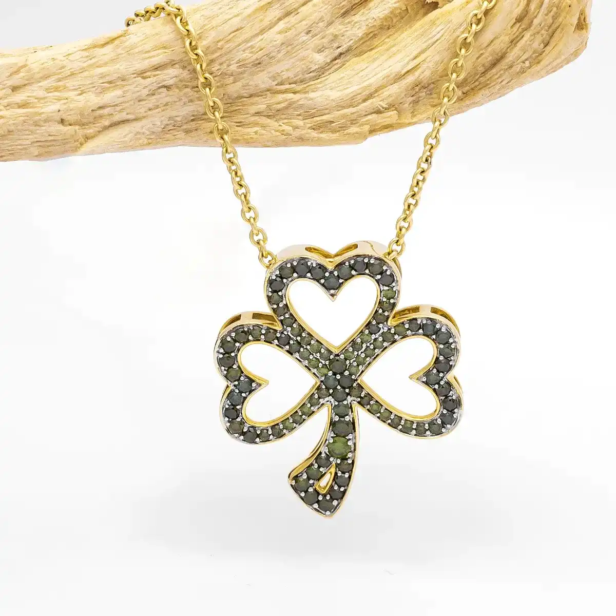 Ijc 1 Gold Shamrock Necklace...