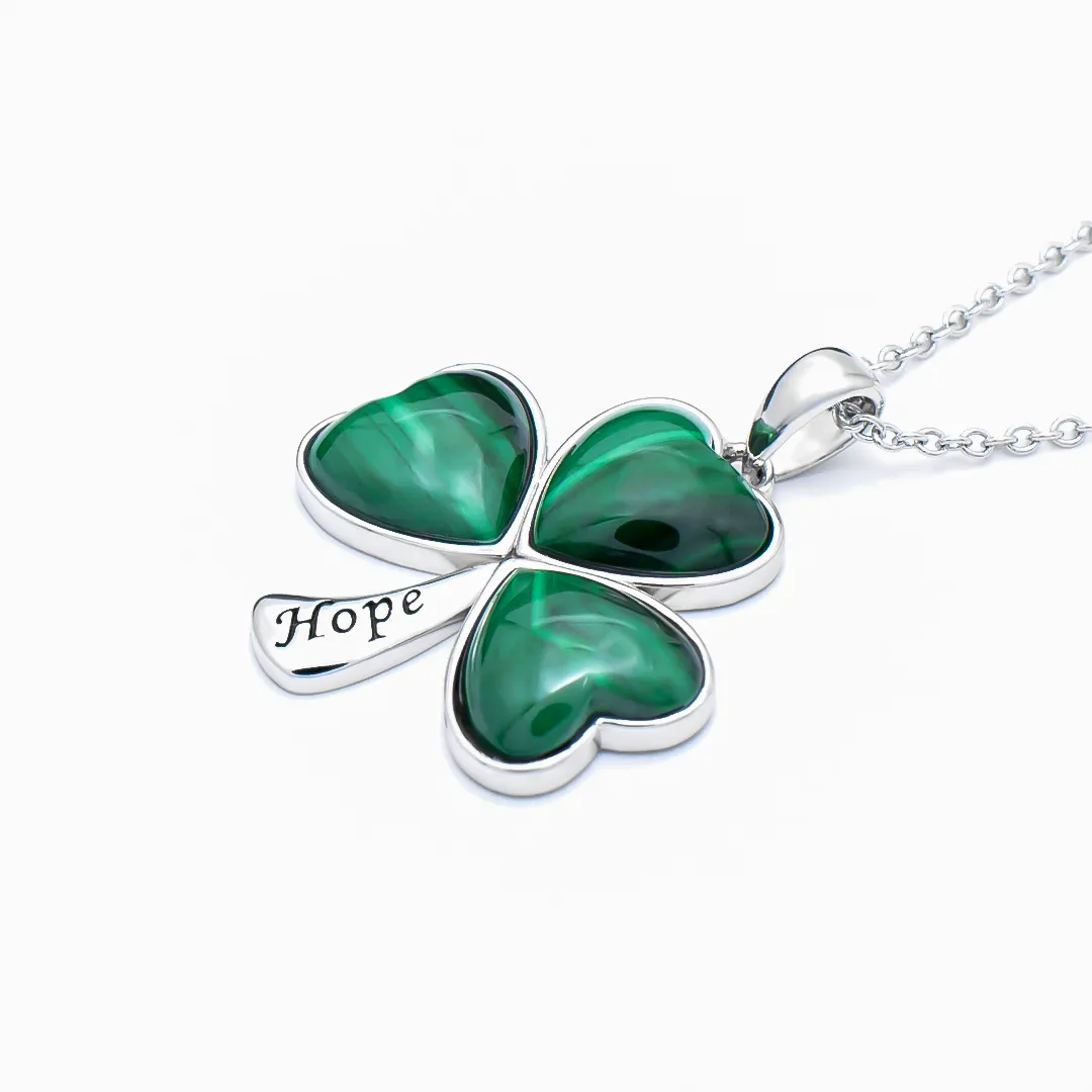 Malachite Shamrock Pendant 2...