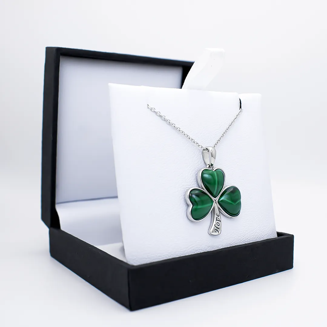 Malachite Shamrock Pendant 4...