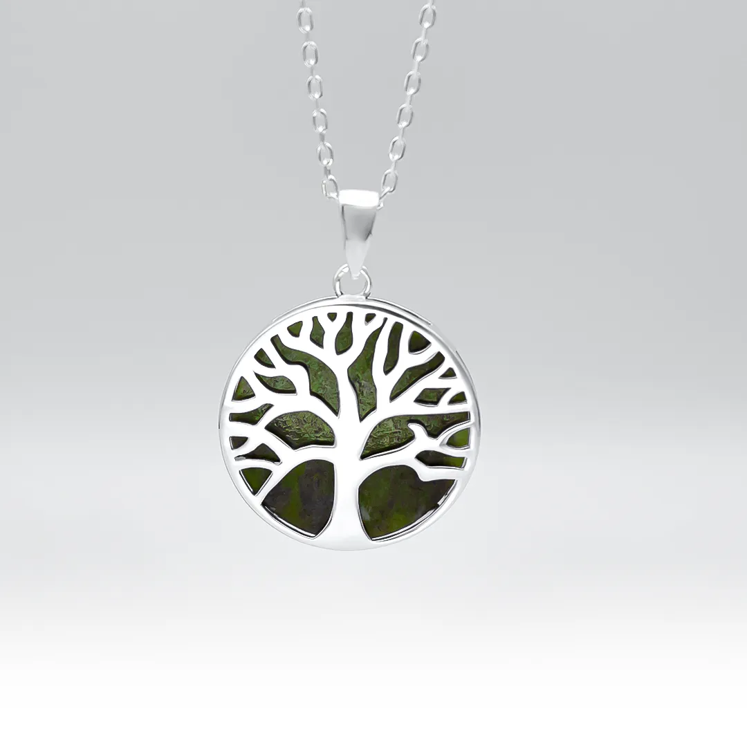 Connemara Marble Tree Of Life Celtic Necklace 1