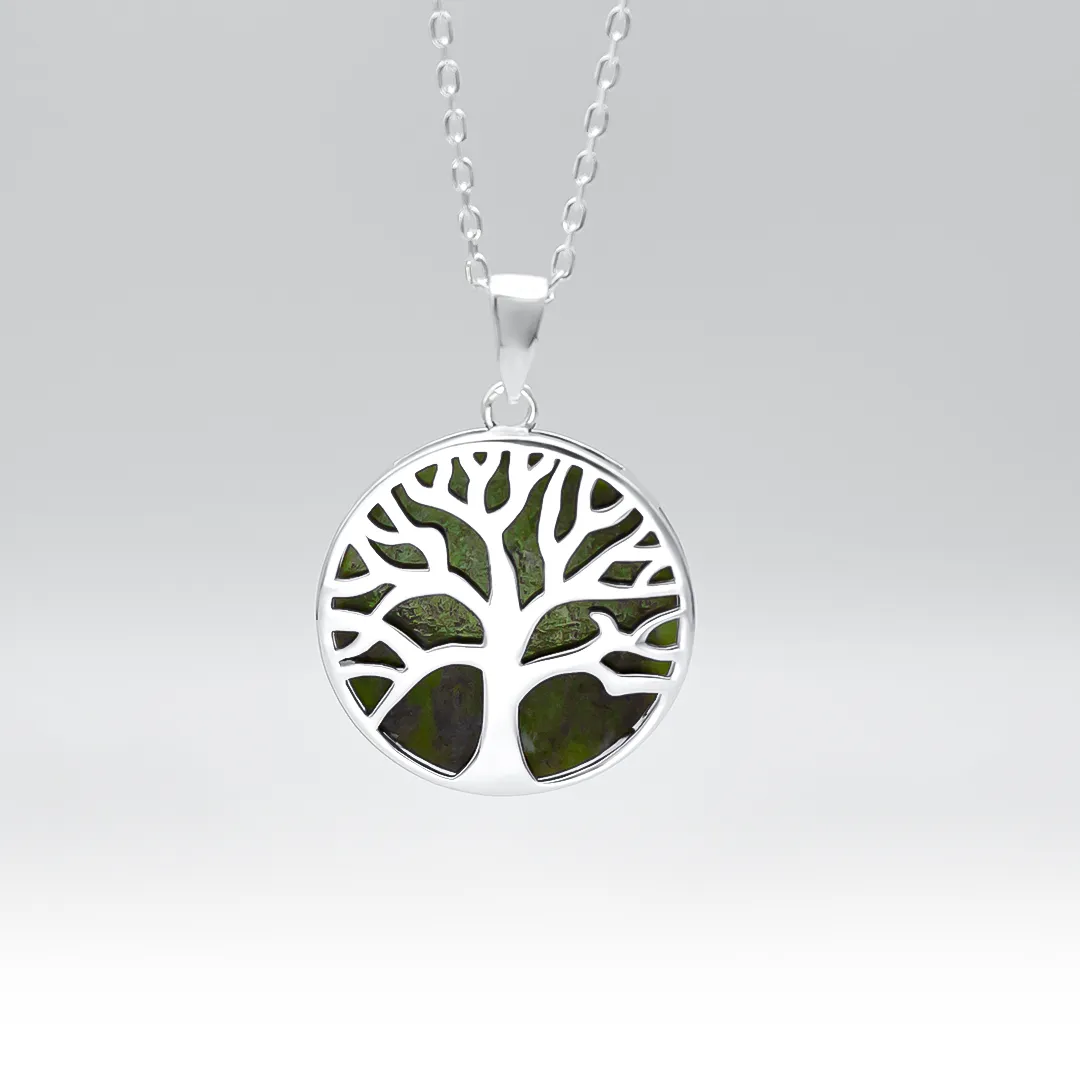 Tree of Life Purse Charm / Keychain with Connemara Marble