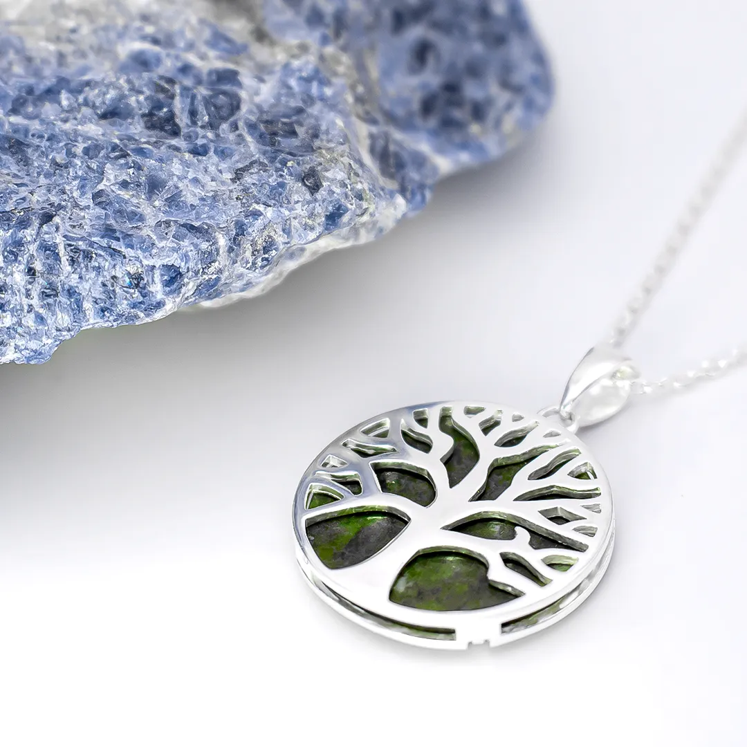Connemara Marble Sterling Silver Tree of Life Pendant Photo 3 