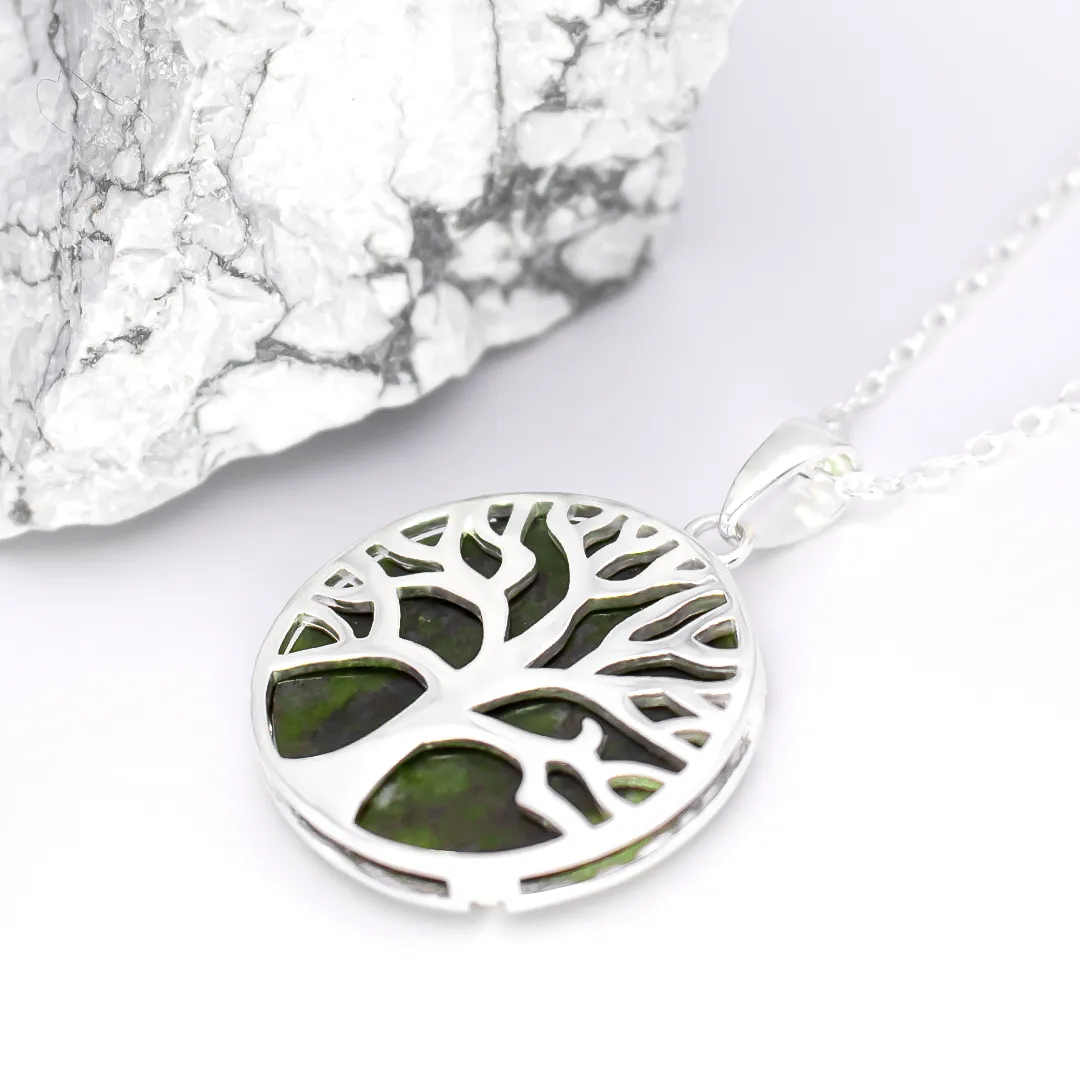 Connemara Marble Tree Of Life Celtic Necklace 6