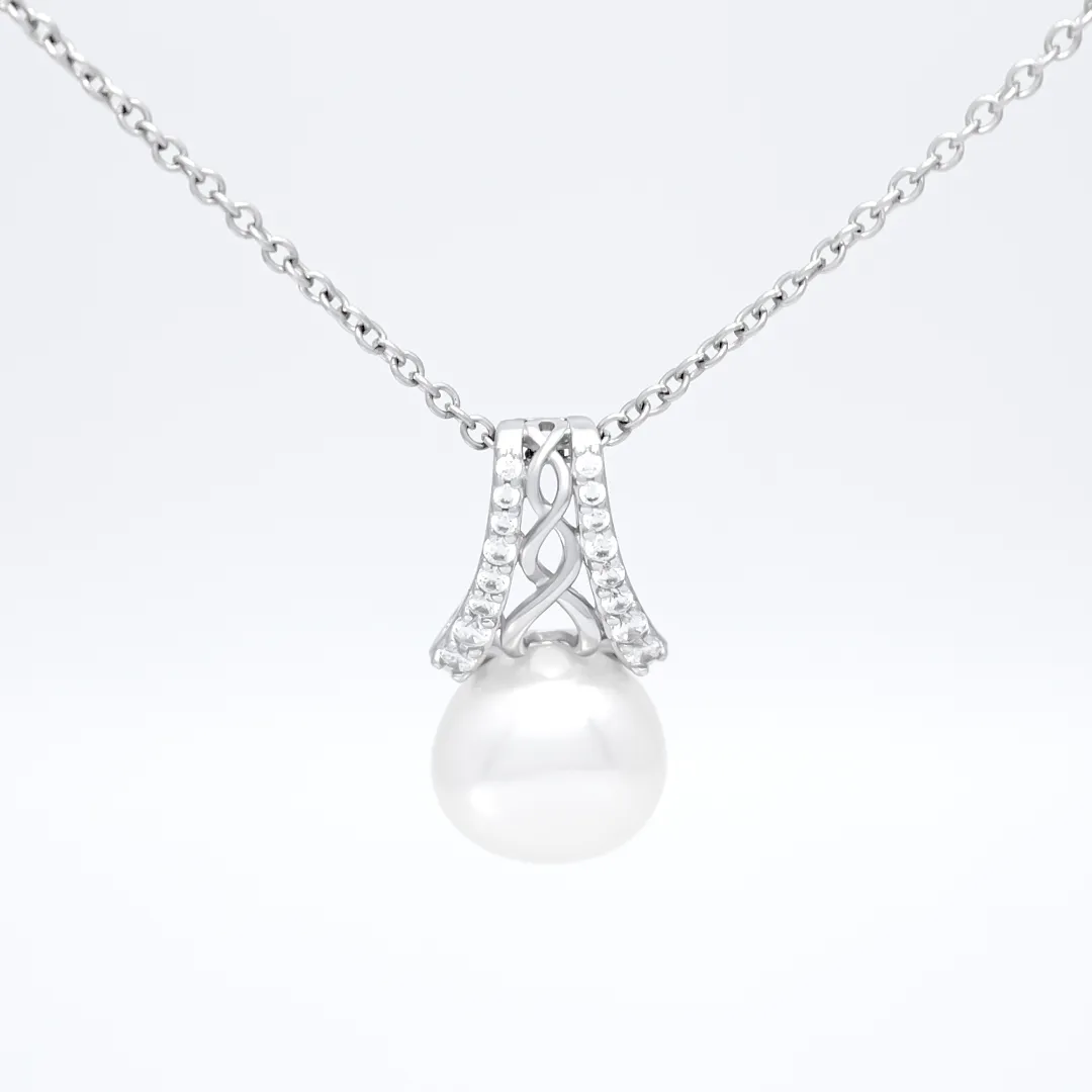 Pearl Celtic Knot Necklace 1...