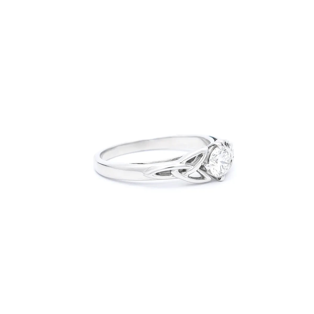 IJCP0027 White Gold Diamond Celtic Ring 3...
