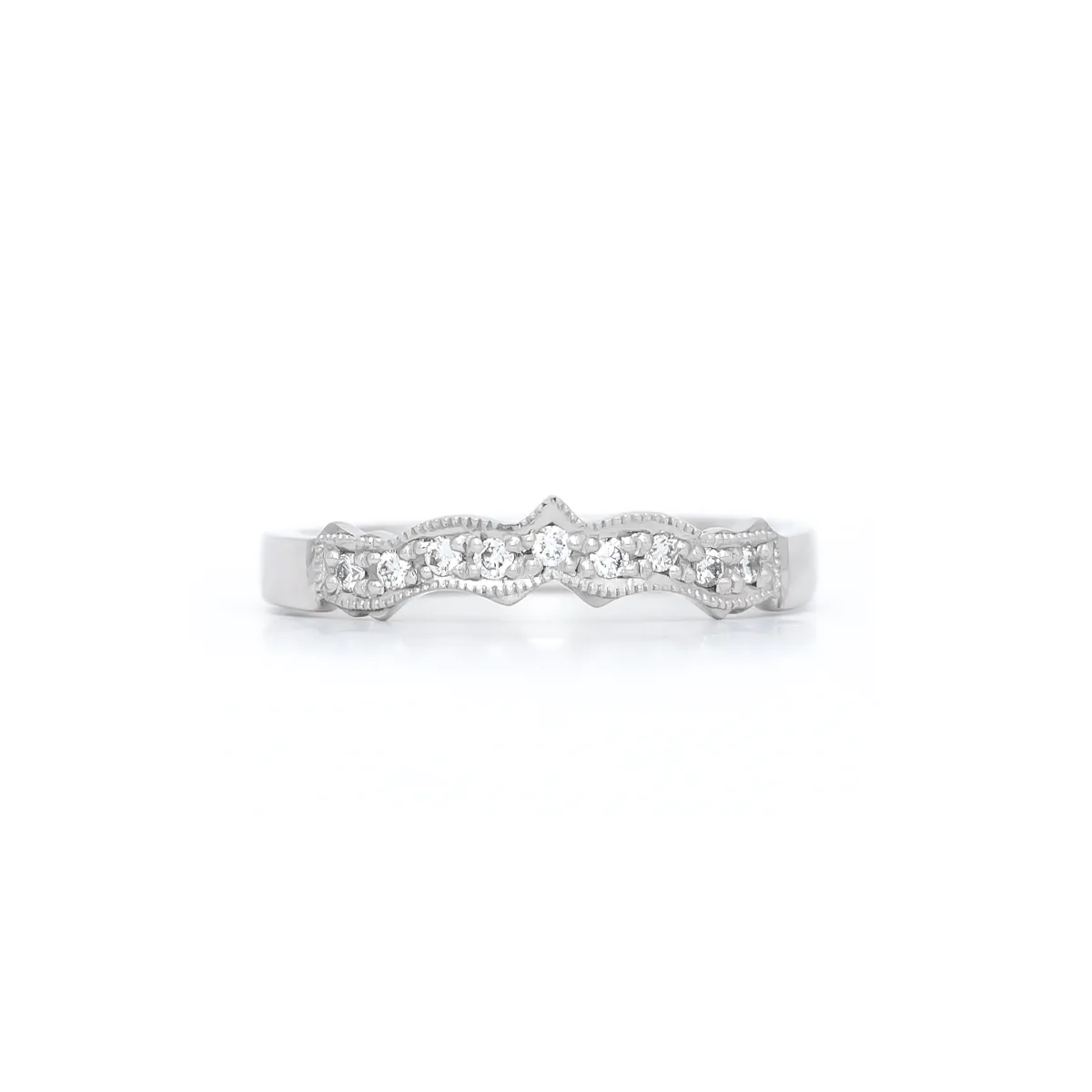 0 1 B Claddagh Ring Diamond White Gold 2...