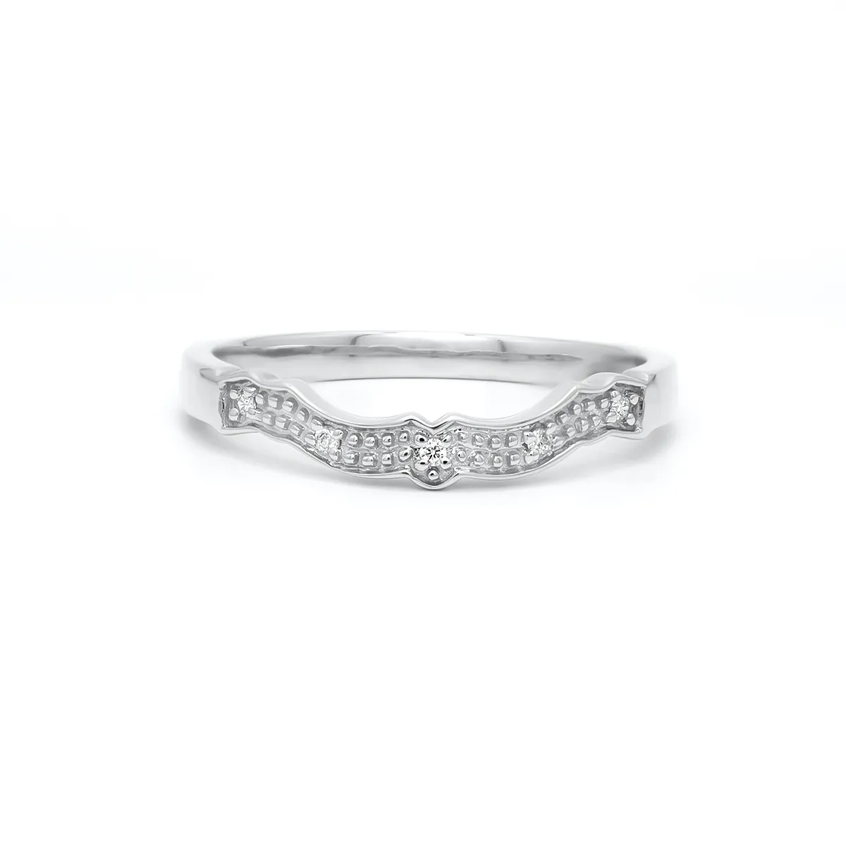 White Gold Wedding Band Claddagh Ring 01...