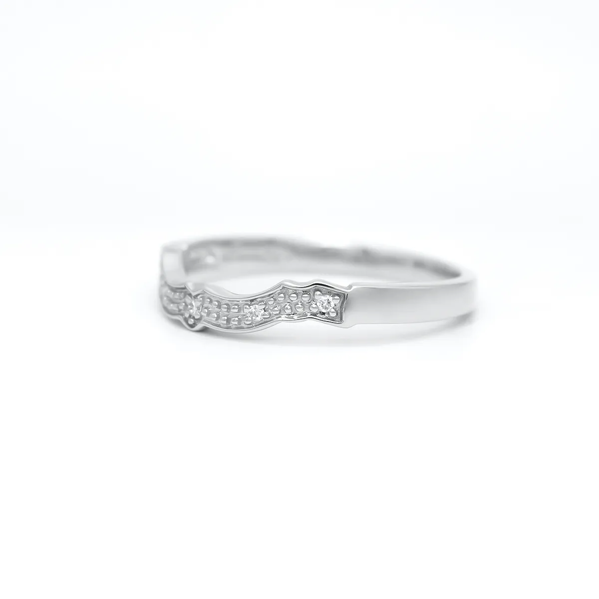 White Gold Wedding Band Claddagh Ring 02...