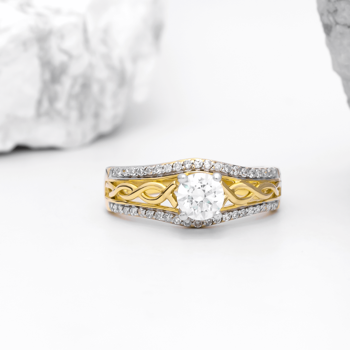 Celtic Knot Diamond Engagement Ring